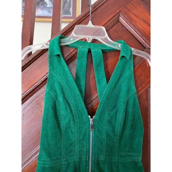 Urban Outfitters Corduroy Green Halter Jumpsuit XS - Picture 3 of 9